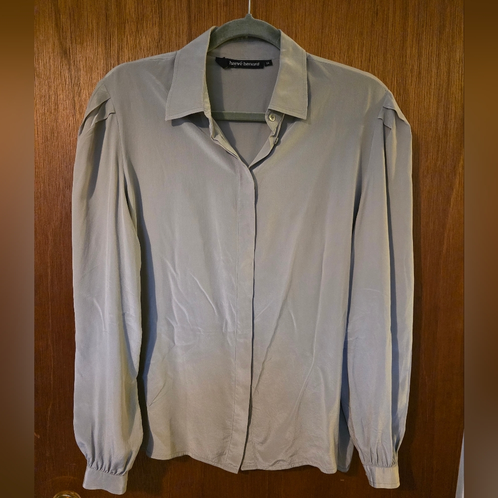 Harve Benard Gray Button Down Shirt